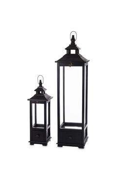 Reims, drewniany lampion latarenka, kpl.2szt, wys.100/62cm