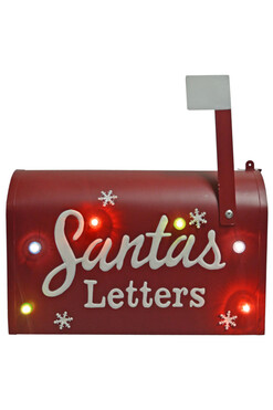 Xmas Letters F, skrzynka na listy do Świętego Mikołaja LED, wym.22.5x33x17cm