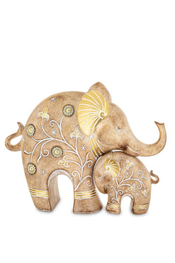 Luna, dekoracyjna figurka Słoń C, kpl.2szt, wys.19/9.5cm