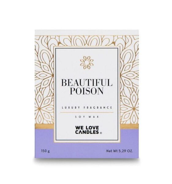 Beautiful Poison, sojowa świeczka zapachowa, Gold Series, 150g