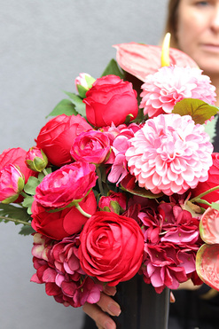 Flamos, komplet dekoracji nagrobnych, kompozycja + bukiet