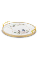 Kwiatova, okrągła taca z wygodnymi uchwytami, wym.5.5x38x38cm