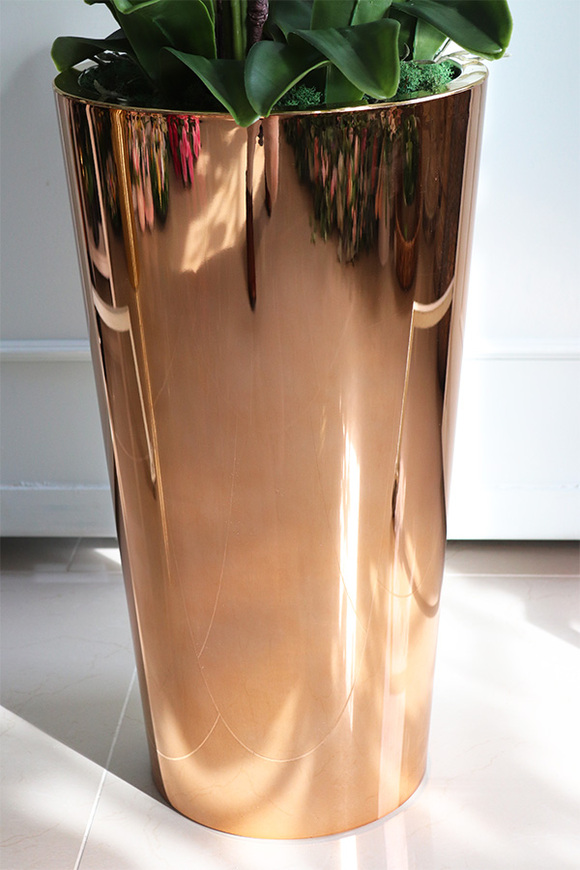 Golderia Copper, elegancki storczyk podłogowy w miedzianej donicy, wys.130cm