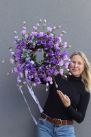 Motyle Violetty, fioletowy wianek na drzwi