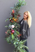 Jasmina, stylowa girlanda ze sztucznych kwiatów, dł.3m