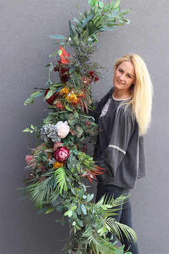 Jasmina, stylowa girlanda ze sztucznych kwiatów, dł.3m