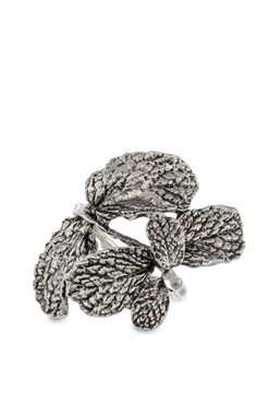 Leaves Elegance, obrączki na serwetki, srebrne, kpl.10szt