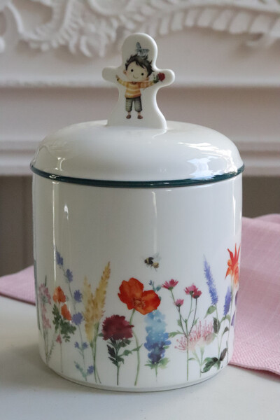Pan Kwiatek, ceramiczny pojemnik z pokrywką