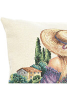 Kobieta i Lawenda poszewka gobelinowa dwustronna	