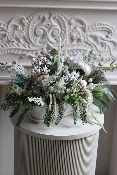 White Snow, świąteczny stroik