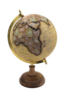 Globus Retro na drewnianej podstawie C, wym.20x22.5x32cm