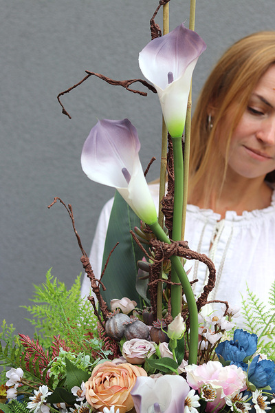 Kerreya, nowoczesna kompozycja nagrobna w skrzynce, wym.93x70cm