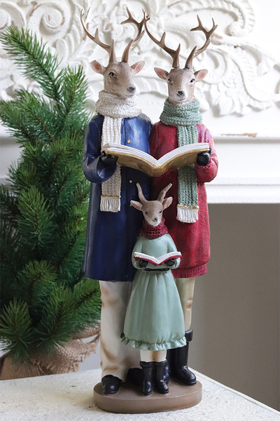 Kolędnicy, figurka świąteczna rodzinka reniferów