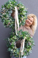 Boho Gretra Trendy, zielony wianek z ruskusem