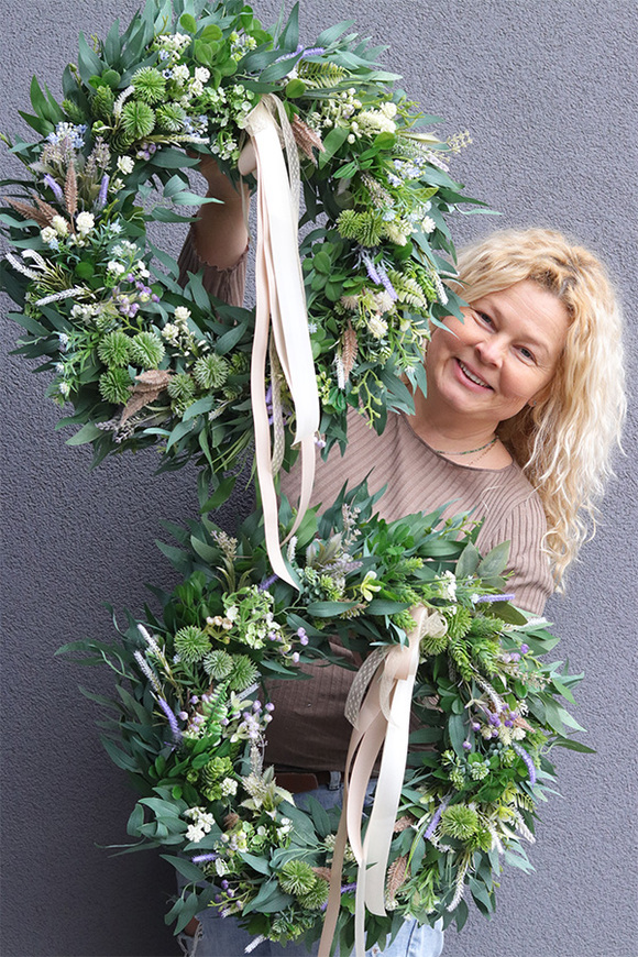 Boho Gretra Trendy, zielony wianek z ruskusem