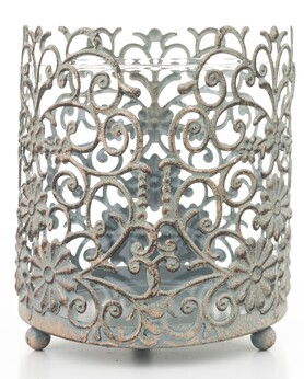 metalowy  lampion Derby  / świetlik, wym.15x12.5x12.5cm 