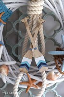 Wiosła, marynistyczny wianek do powieszenia na drzwiach