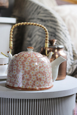 OD RĘKI imbryk Garden różowy poj.700ml