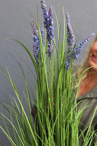 Lediana, sztuczna trawa kwitnąca w doniczce