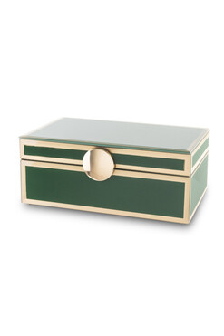 Bodo Green B, szklane puzderko szkatułka, wym.8.5x21x14cm