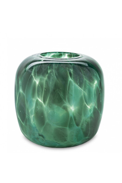 Oceanica, zielony szklany wazon
