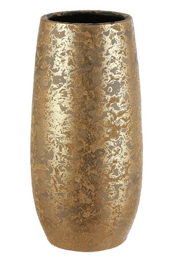 Clementino C, ceramiczny wazon, złoty, wym.35x17cm