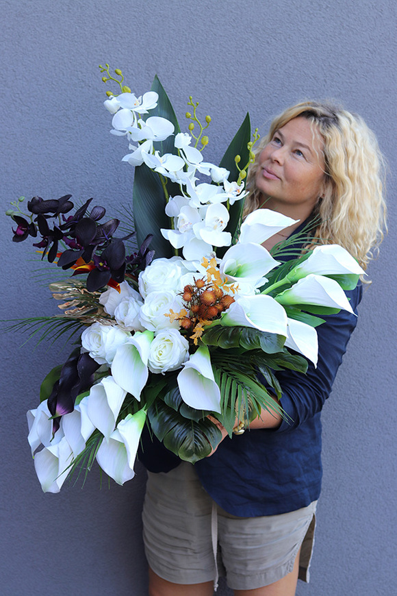 Terence, bukiet nagrobny premium, dł.75cm