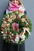 Pieczemy Pieniki, duży bożonarodzeniowy wianek, śr.45cm