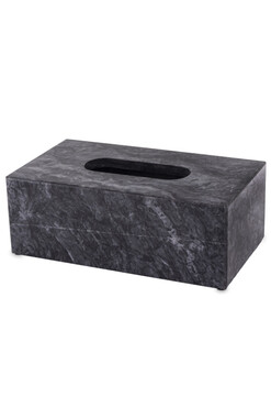 Marble Luxury, chustecznik podajnik do chusteczek, szary, wym.9x25x14cm