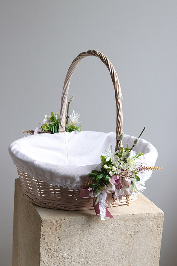 Samanta, dwustronnie dekorowany koszyczek wielkanocny