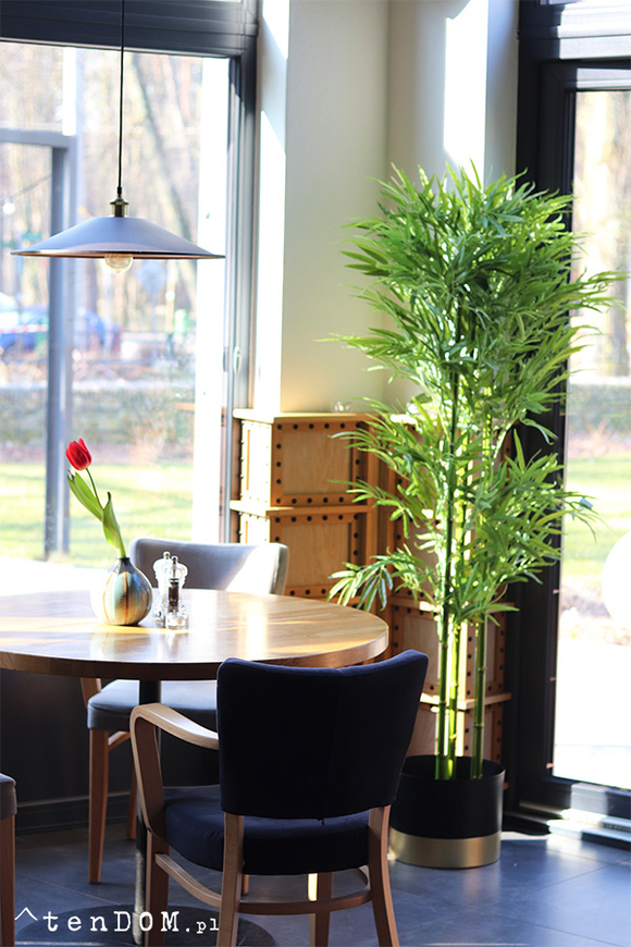 Bambus Goldino, sztuczna roślina w donicy