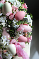 Pastele Pink Rabbit, wielkanocny wianek dekoracyjny