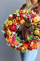 Orangia, jesienny wianek na drzwi