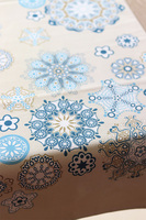 Portugal, bawełniany obrus ze wzorem, beżowy, wym.175x140cm