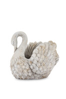 Łabądź, osłonka na kwiaty cementowa