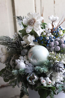 flowerbox świąteczny, White Snow, wym.56x50cm 