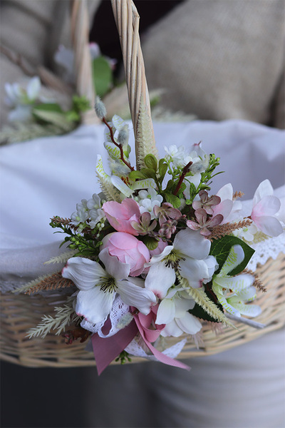 Treena, dwustronnie dekorowany koszyczek wielkanocny