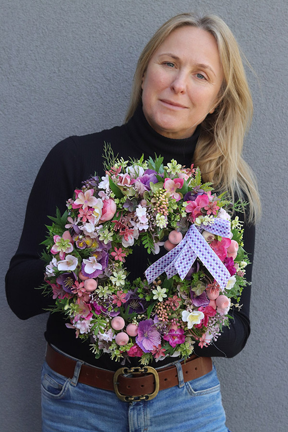 Checca, kolorowy wianek dekoracyjny