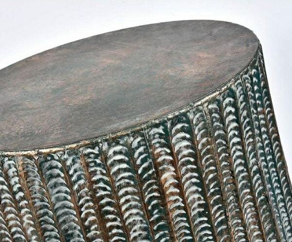 OD RĘKI GoldLine, stołek metalowy / stolik, wym.50x50x60.5cm 