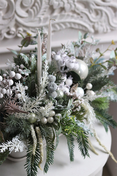 White Snow, świąteczny stroik