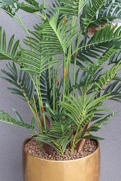 Areca Złota Bajka, wysokiej jakości sztuczna palma w metalowej donicy