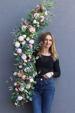 Eligia Delice, girlanda kwiatowa, dł.130cm 