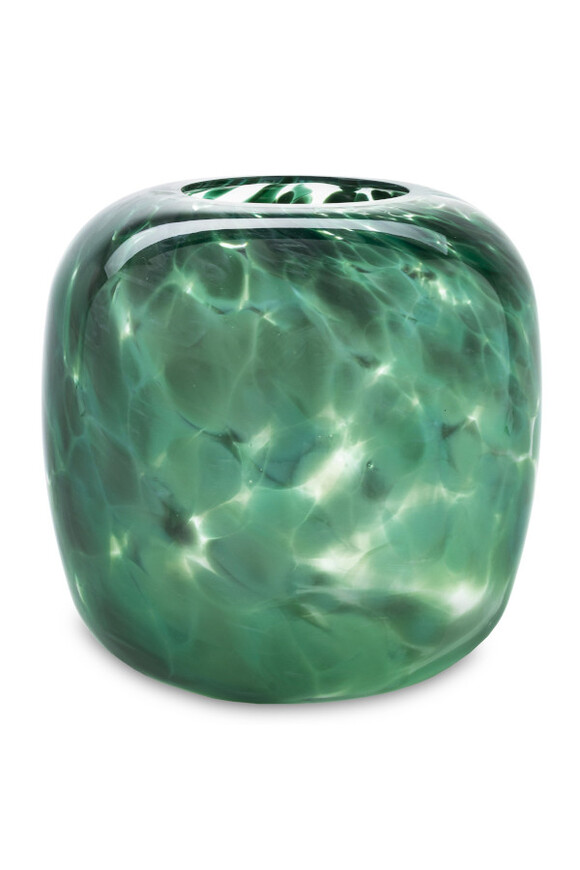 Oceanica, zielony szklany wazon