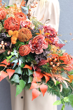 Orenta, jesienna wiązanka nagrobna, dł.90cm