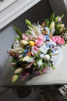 kompozycja wielkanocna / stroik Pastelowa