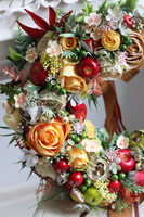 Gardenia, jesienny wianek na drzwi