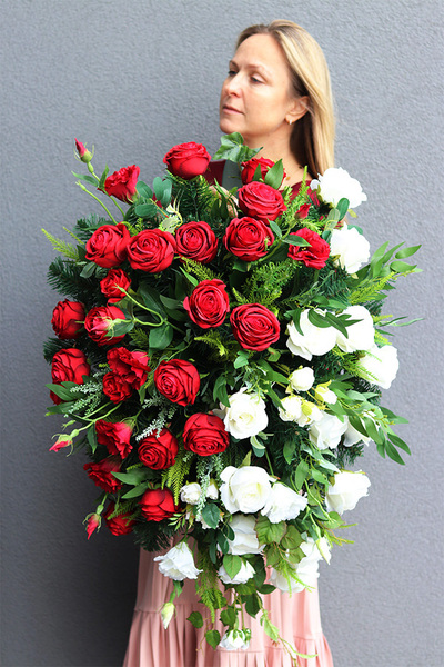 Polonia, okazała wiązanka nagrobna patriotyczna