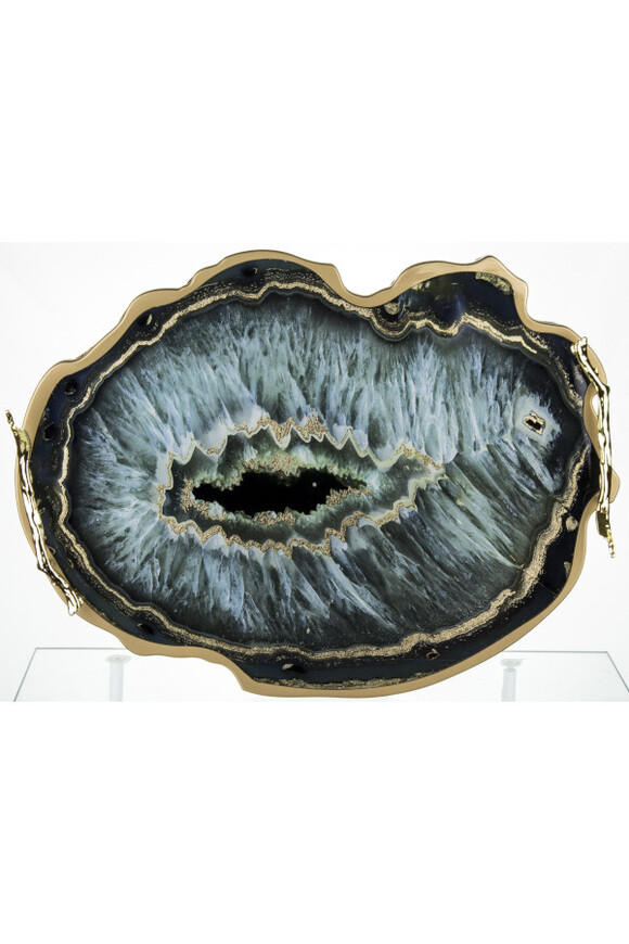 Agate Milai 2, złota taca glamour