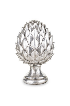 Karczoch Glosti B, srebrna figurka dekoracyjna, wym.29x18cm