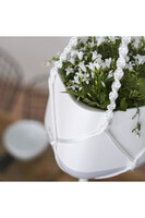 Yula, pleciona makrama do wieszania donic, biała